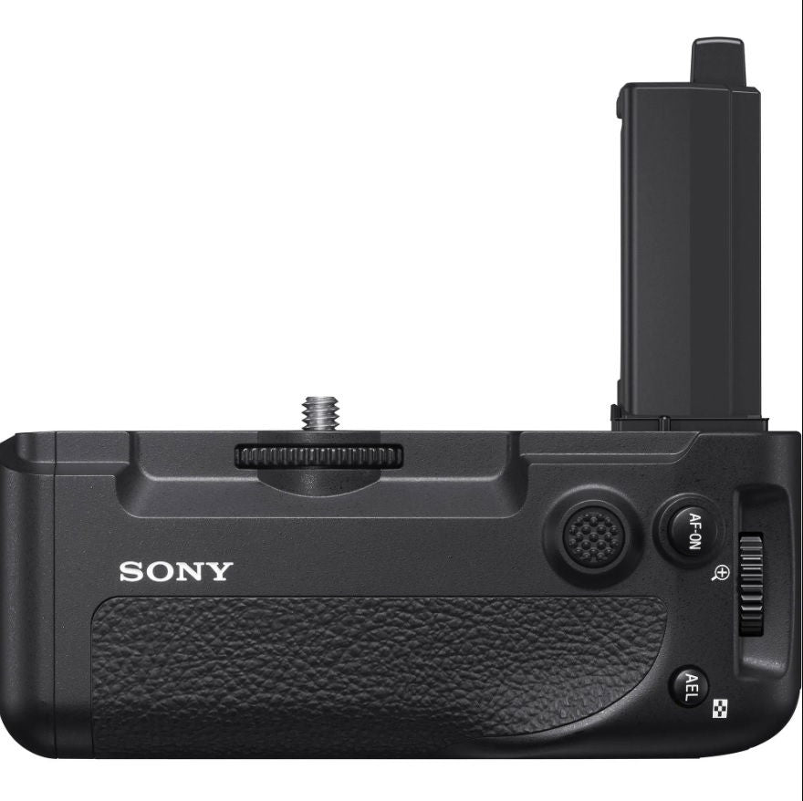 Mâner vertical Sony negru cu comenzi și compartiment de baterie