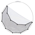 82cm silver photography reflector with black fabric grid and hinged frame