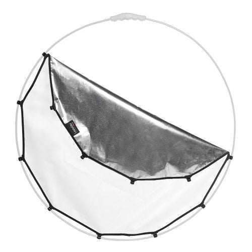 Panza reflectorizantă Lastolite, argintiu/alb, 82 cm, suport pliabil