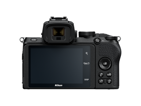 Z50 camera rear view, LCD and buttons visible