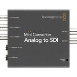Mini Converter Analog to SDI rear panel with labeled SDI out ports and 12V power