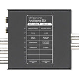 Mini Converter Analog to SDI back panel with DIP switch and input/output level settings