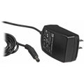 Mini power converter/transformer with black body and attached DC barrel plug cable