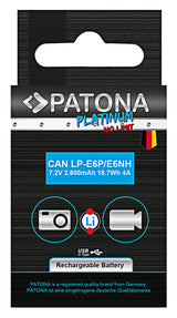 Patona Platinum LP-E6P acumulator foto, 2600 mAh, USB-C