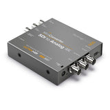 Mini Converter SDI to Analog 4K box with BNC connectors, side panel ports