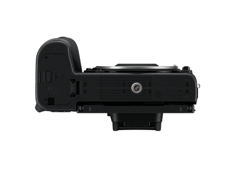 Z50 camera bottom view, tripod socket and battery door