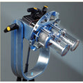 HMI PanAura Soft two-lamp lighting fixture with blue housing and metal lamp holders