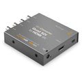 MiniConverter Quad SDI to HDMI 4K converter box with side ports, dark gray