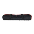 88cm black tripod bag with red trim, padded straps and snap button closure