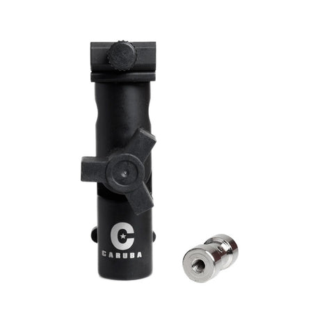 Adaptor patină cu spigot, corp negru cu logo Caruba și pin metalic filetat