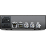 Teranex Mini IP Video 12G rear panel with Ethernet and SDI ports