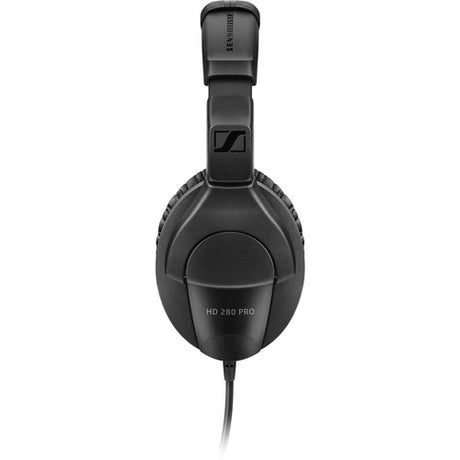 Căști monitor Sennheiser HD 280 PRO negre circumaurale, vedere frontală, cablu