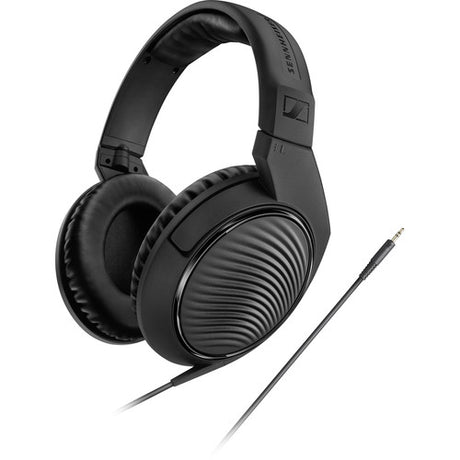 Căști Sennheiser circumaurale închise, negre, cablu cu mufă vizibilă