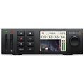 Blackmagic HyperDeck Studio HD Mini front panel with screen, buttons, and controls