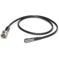 6G-SDI coax cable, DIN to BNC male connectors, black jacket, 1.0/2.3