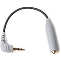 Adaptor cablu microfon TRS la TRRS, mufă 3,5 mm și conector gri pentru smartphone