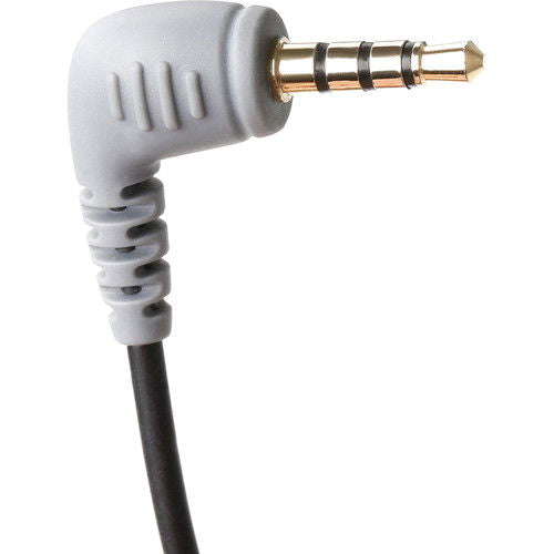 Mufă 3,5 mm cu segmente și conector TRS–TRRS, cablu negru, capăt gri