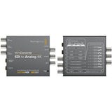 MiniConverter SDI to Analog 4K front and back panels with multiple BNC connectors