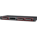 MultiDock 10G SSD recorder front panel with four red-ring ports