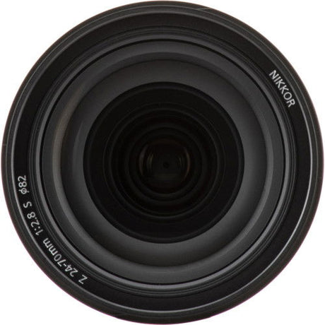 NIKKOR Z 24-70mm f/2.8 S lens front element with Nikon text
