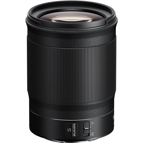 85mm f/1.8 S Z-mount lens, front view with glass element and textured grip