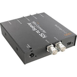 Mini Converter Analog to SDI with dual BNC connectors and SDI output on dark housing
