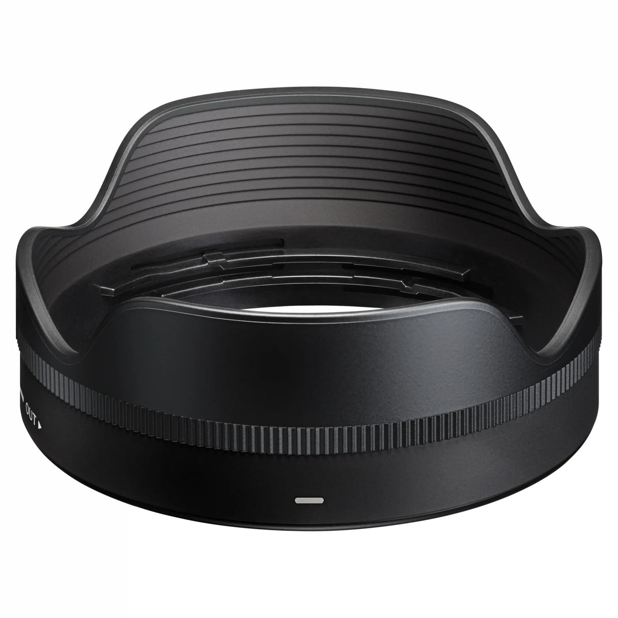 15mm f/1.4 DC DN lens mount side, textured hood and barrel contours