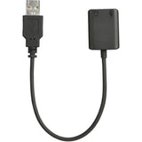 Adaptor USB 2.0 cu cablu și modul negru cu două mufe 3,5 mm