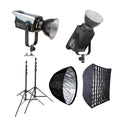 Kit lumina continua studio: Nanlite FC-300B + FS-300C RGB + stative si difuzii