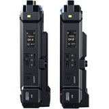 Transmițător wireless video cu panou de control, mufe USB și marcaj roșu