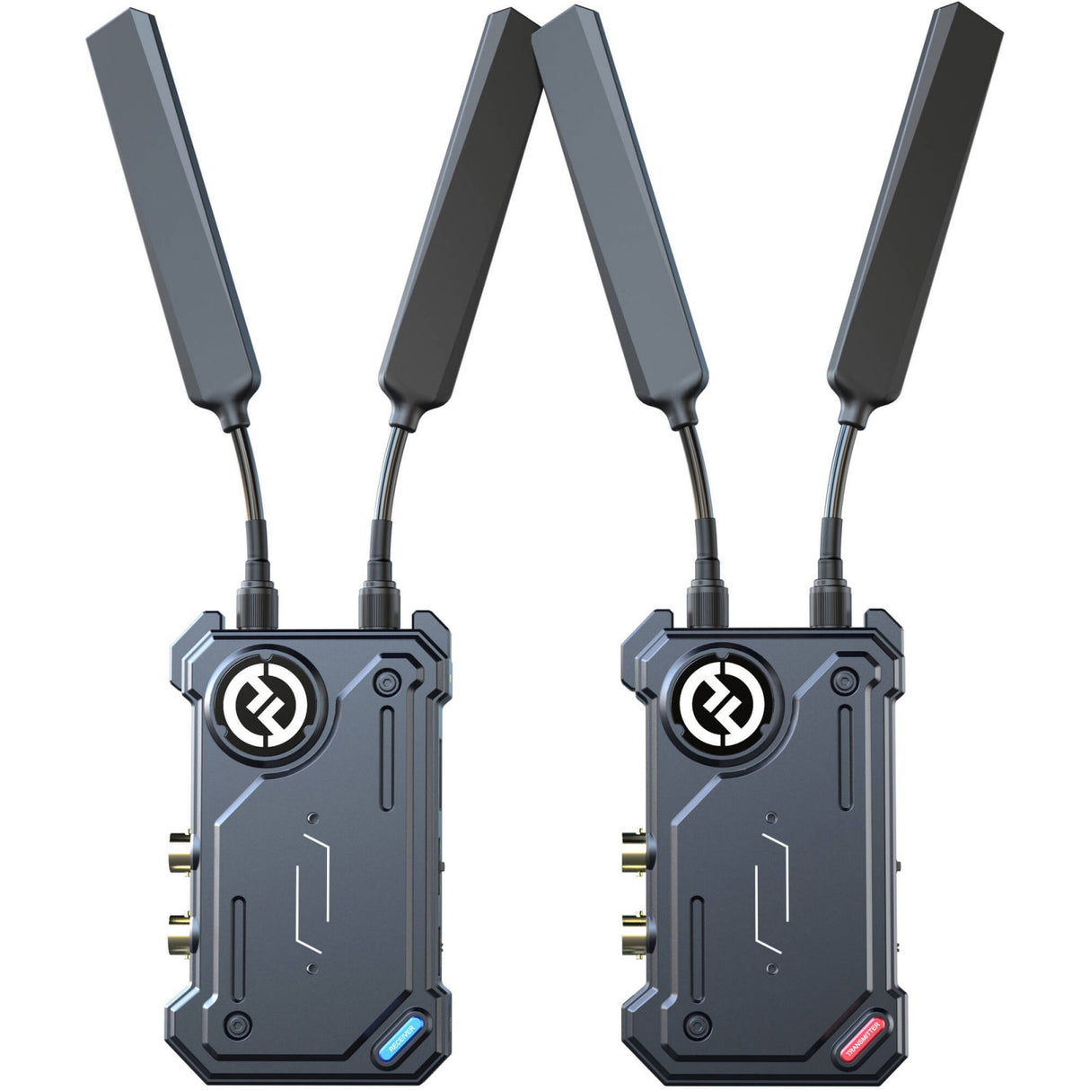 Transmițător wireless video cu două antene și LED pe panoul frontal