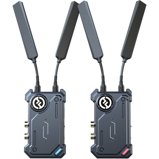 Wireless SDI/HDMI video transmitter with dual antennas and status light indicators
