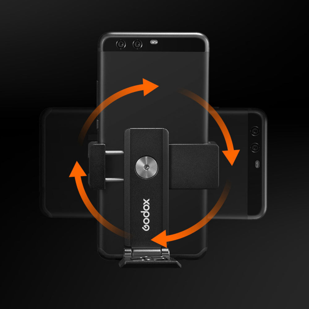 Godox MTH04 suport pliabil pentru telefon, metal, cold shoe