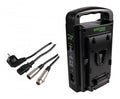 Încărcător dual V-Mount pentru Sony, cabluri și conector 4-pin XLR
