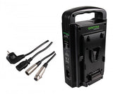 Încărcător dual V-Mount pentru Sony, cabluri și conector 4-pin XLR