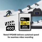 Card CFexpress Type A 80GB, 900 MB/s citire, VPG400 pentru înregistrare video