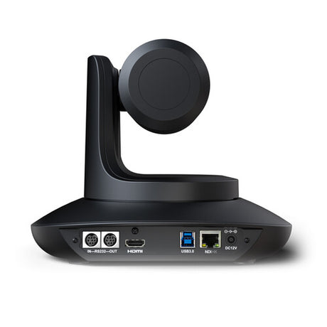 PTZ conference camera rear ports: HDMI, USB, Ethernet and DC input