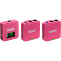Microfon wireless Rode GO III roz, unități cu ecrane și butoane