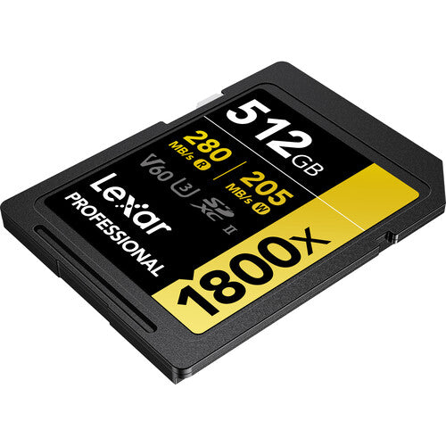 Lexar SDXC Pro 1800x U3 UHS-II R280/W210 (V60) 512GB