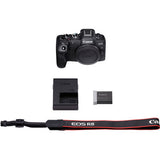 Aparat foto mirrorless Canon EOS R8 cu accesoriu: acumulator, încărcător și curea
