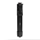 Black tripod folded profile with locking segments on center column