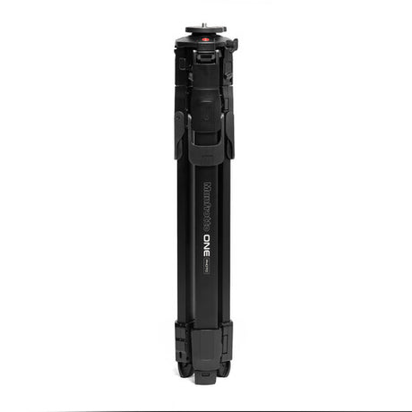Black tripod folded profile with locking segments on center column