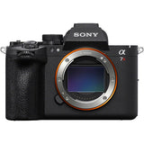 Black mirrorless full-frame camera body with lens mount opening and front controls