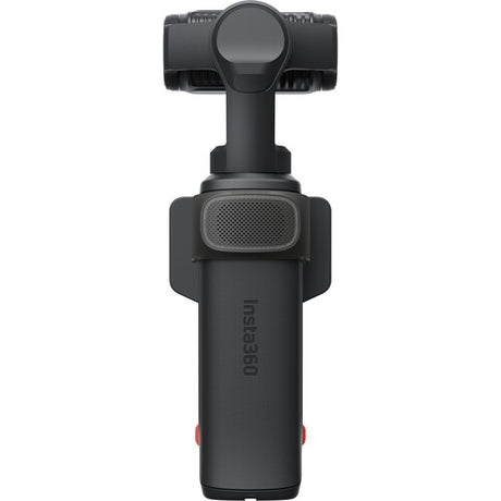 Cameră gimbal neagră din spate, cu difuzor și textură pe mâner