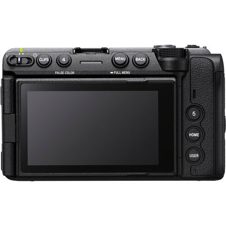Cameră cinema Sony FX5 full-frame, corp negru, ecran LCD.