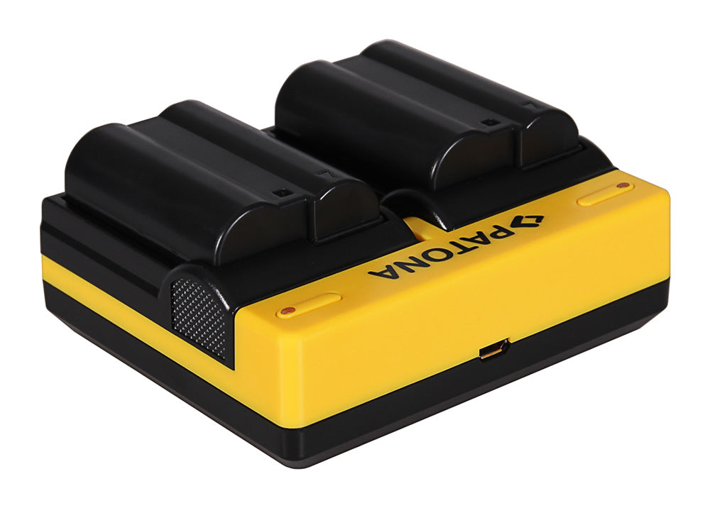 Patona incarcator dual EN-EL15, 2 sloturi, LCD, USB