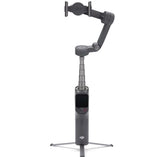 Three-axis smartphone gimbal stabilizer with folding mount and control display