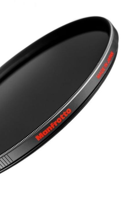 ND500 Slim 62mm filter edge view with red “ND500” marking on black ring