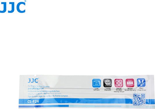 CL-F24K full-frame sensor cleaner kit box label with QR code and icons