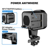 Lampă LED portabilă cu alimentare DC și mufă adaptor, carcasă neagră